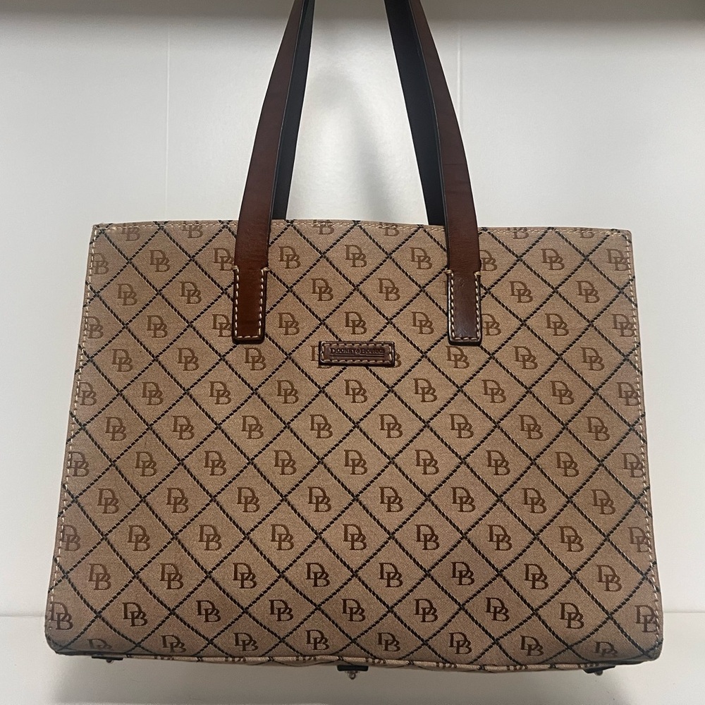 Brown Patterned Tote Bag